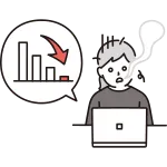 A Woman Whose Sales Are Falling And Her Soul Is Missing SVG Icon